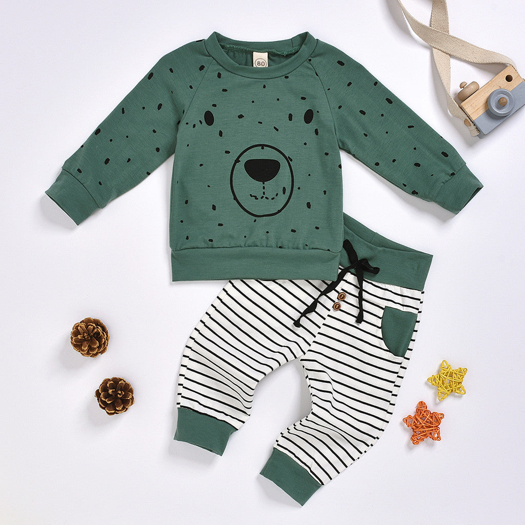 Baby Boy Bear 2pcs Outfit