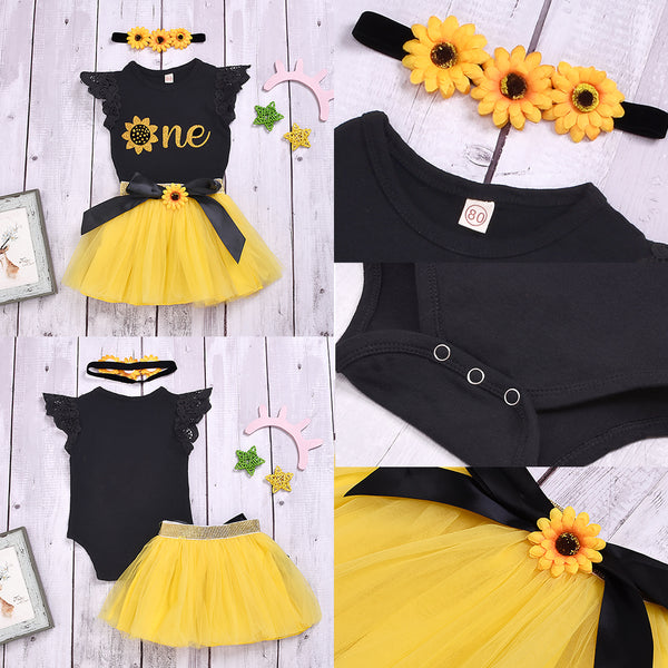 Baby 3pc Sunflower ONE Outfit