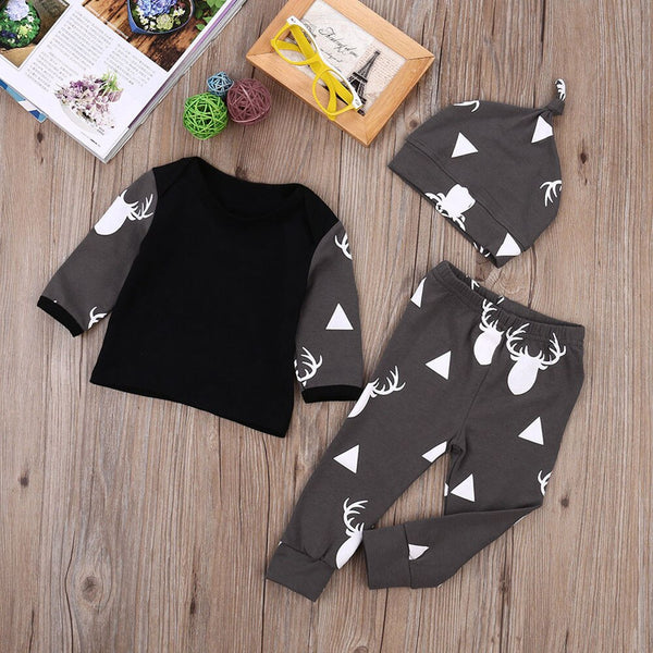 Baby Boy Deer 3pcs Outfit
