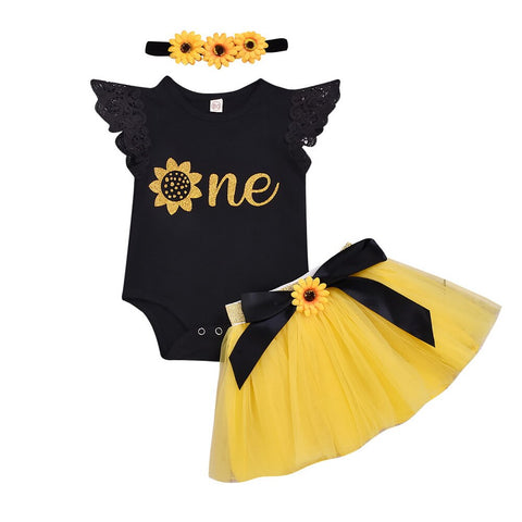 Baby 3pc Sunflower ONE Outfit