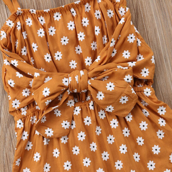 Baby Girl Bowknot Floral Romper
