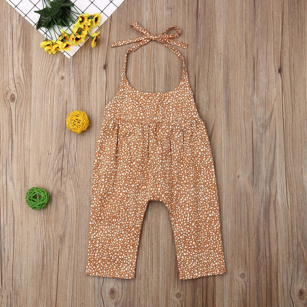 Toddler/ Baby Girl Sling Floral Print Jumpsuit