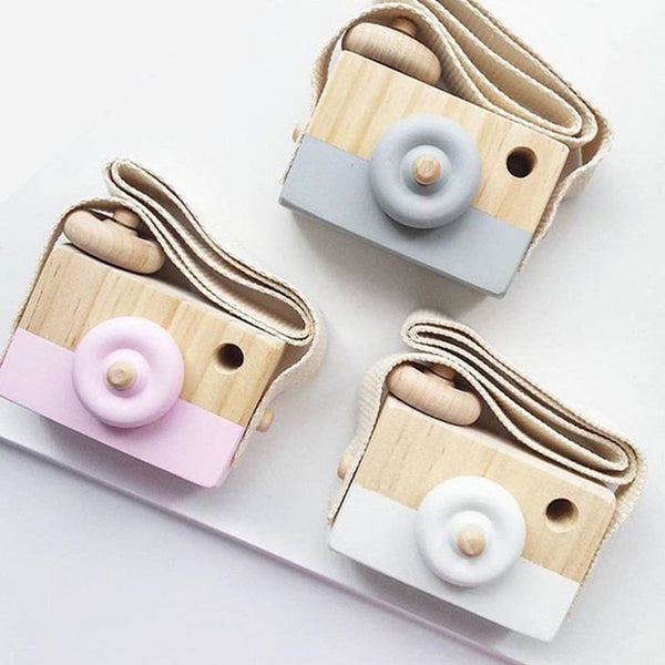 Kids wooden camera toy