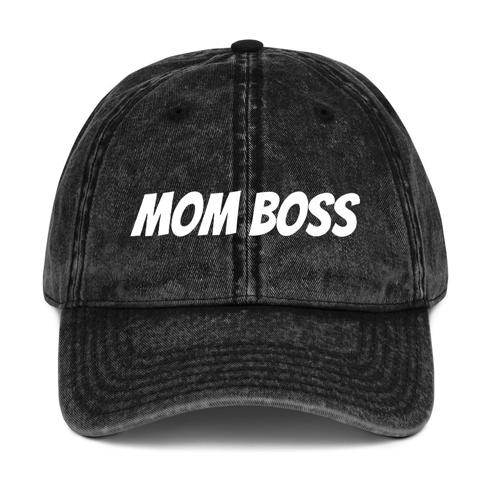 Mom Boss - Vintage Cotton Twill Cap