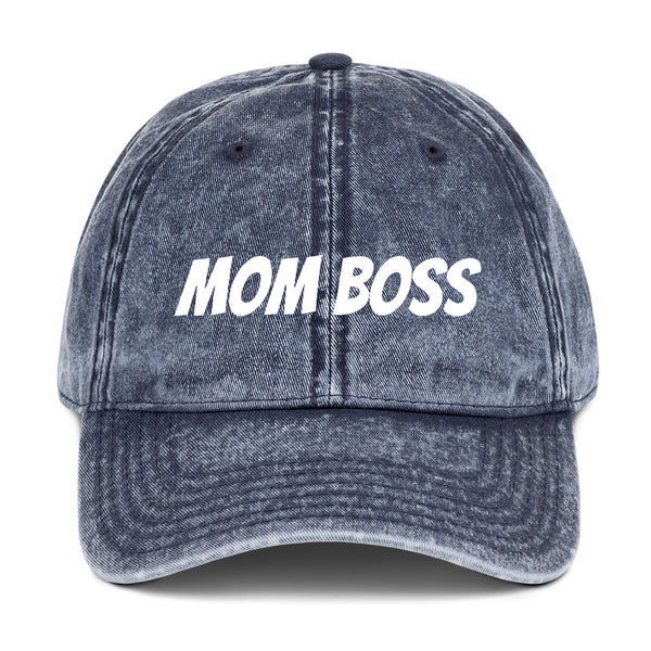Mom Boss - Vintage Cotton Twill Cap